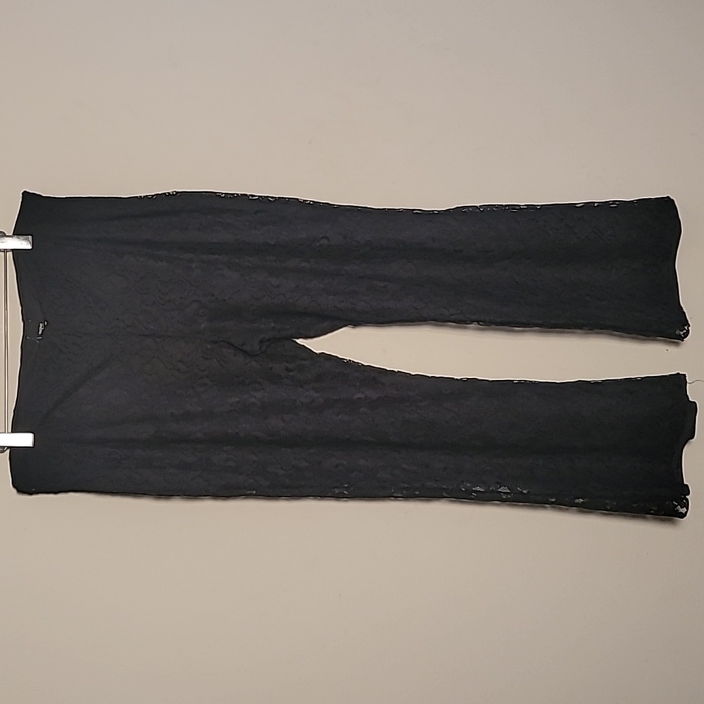 Vintage Mossimo black lace flare pant Sz XL Goth  Y2K